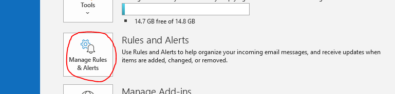 manage rules and alerts