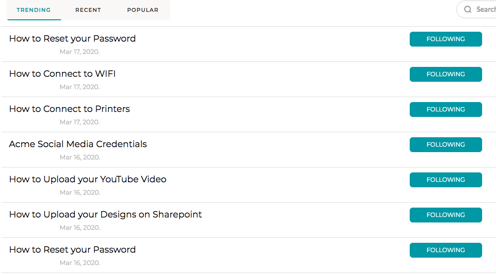 Logiciel de base de connaissances du centre d'assistance