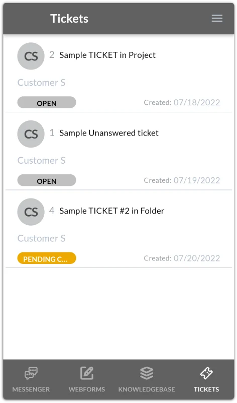 biglietti del portale mobile